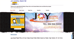 Desktop Screenshot of joygospelradiofm.com