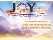 Tablet Screenshot of joygospelradiofm.com